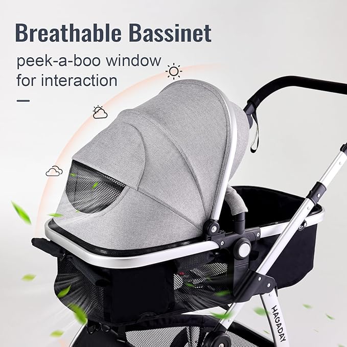 Baby Stroller, 2-in-1 Reversible Toddler Seat - Image 3