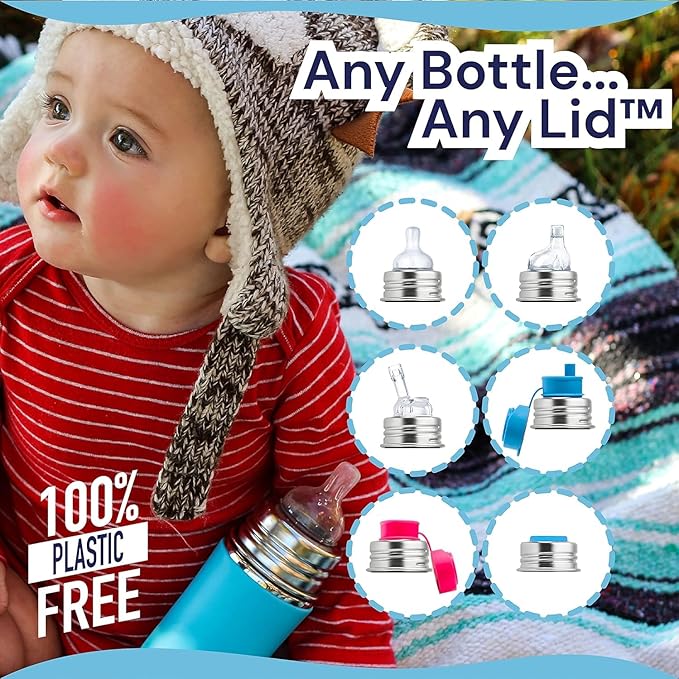 Pura Kiki 9oz/275ml Stainless Steel Infant Bottle w/Sleeve, Anti-Colic - Image 5