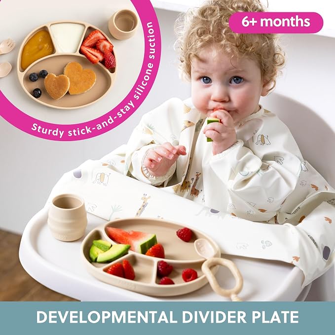 BIBaDO - Silicone Suction Divider Plate - Toddler Plates - Help Develop Motor - Image 2
