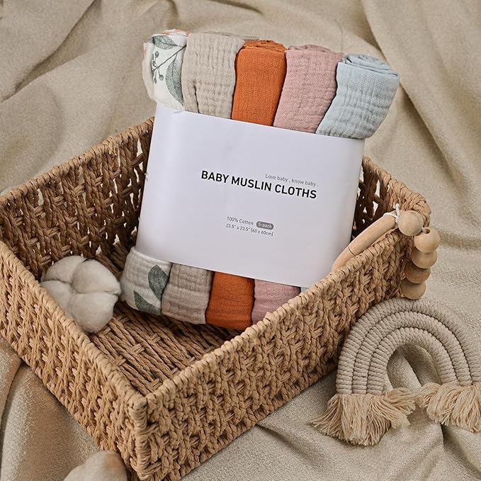 Muslin Receiving Blankets, Neutral Blanket Swaddling - Image 7