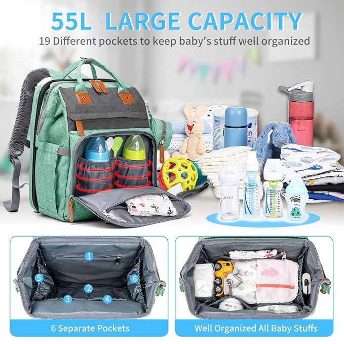 KABAQOO Diaper Bag Backpack - Image 2