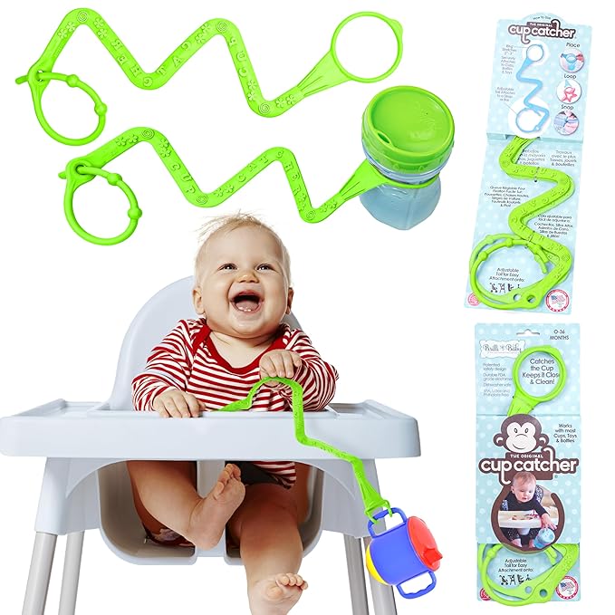 Brilli Baby Cup Catcher Patented Safety Tether Strap, Attach Sippy Cups by BrilliBaby