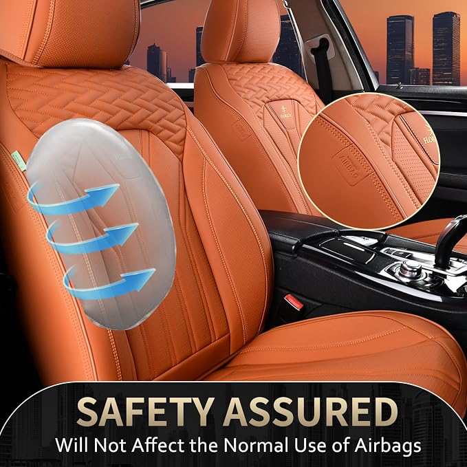 FLORICH Seat Covers, Leather Car Seat Covers Front Seats, Automotive Seat - Image 6