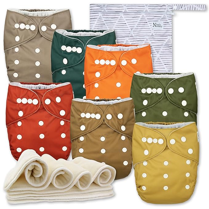 Nora's Nursery Cloth Diapers 7 Pack by NorasNursery