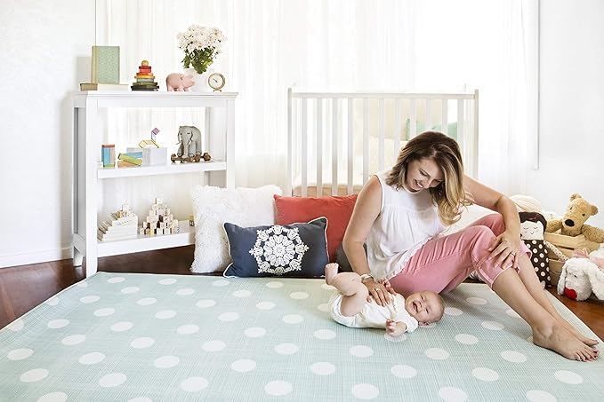 Baby Care Play Mat) 82'' x 55'' Original One-Piece Reversible Rollable - Image 4