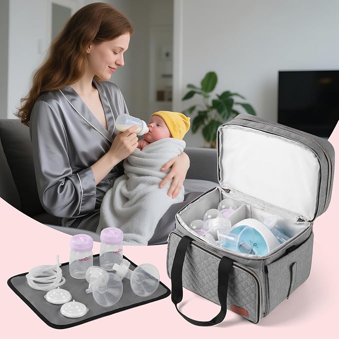 Breast Pump Bag Fits for Spectra S1 and S2, Double Deck Pumping Bag - Image 7