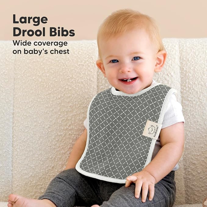 KeaBabies 8-Pack Organic Baby Bibs - Image 3