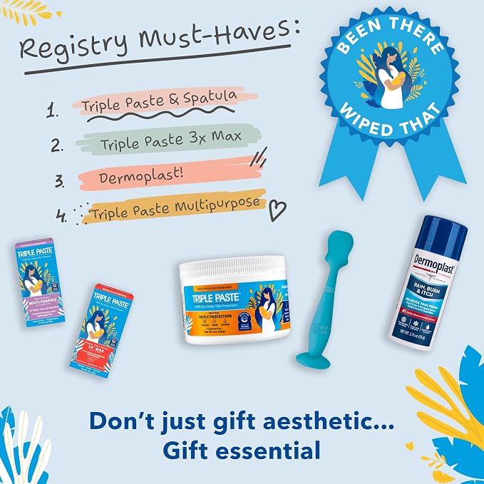 Triple Paste Diaper Rash Cream and Spatula Bundle - 8 oz Zinc Oxide Ointment - Image 4