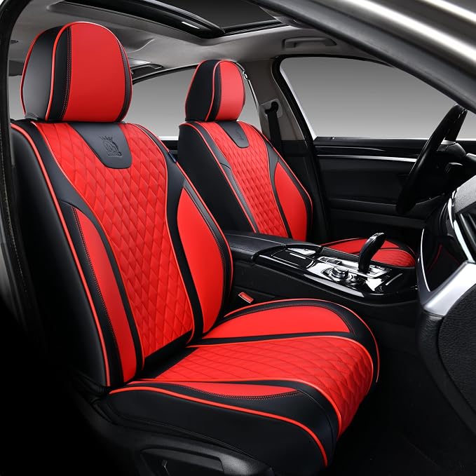 Doogo Front Seat Covers, Leather Seat Covers by Doogo
