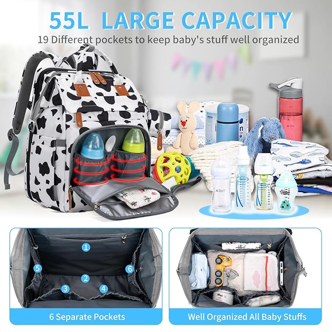 KABAQOO Diaper Bag Backpack - Image 2