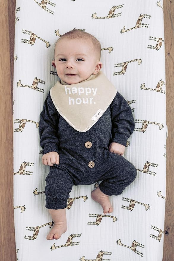 Denver James Bandana Feeding Drool Baby Bib I Soft Organic Cotton I Fleece Back - Image 3