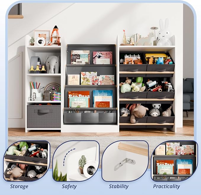 Kids Toy Book Storage Organizer - Image 4