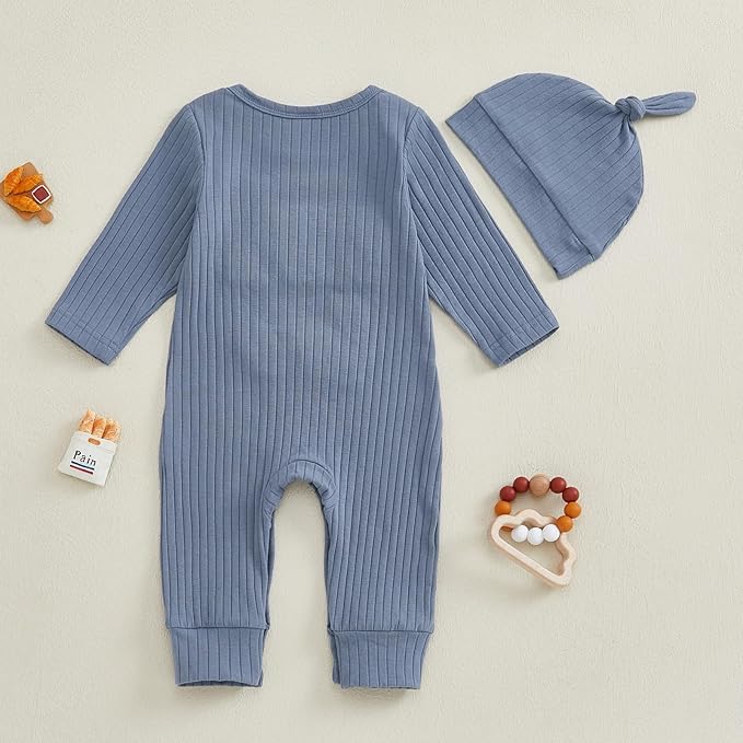 Fernvia Newborn Baby Boy Clothes Letters Print Bodysuit 3 6 9 12 18 Months Long - Image 3