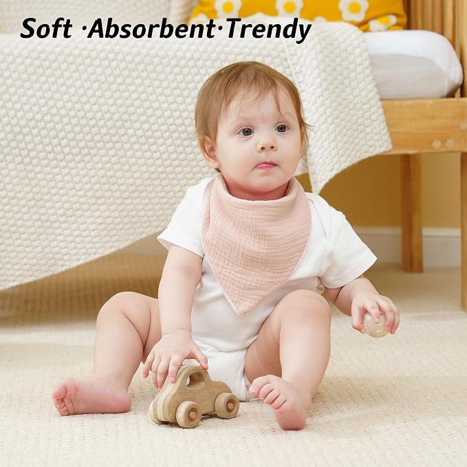 Muslin Baby Bibs Baby Drool Bandana Bibs - Image 7