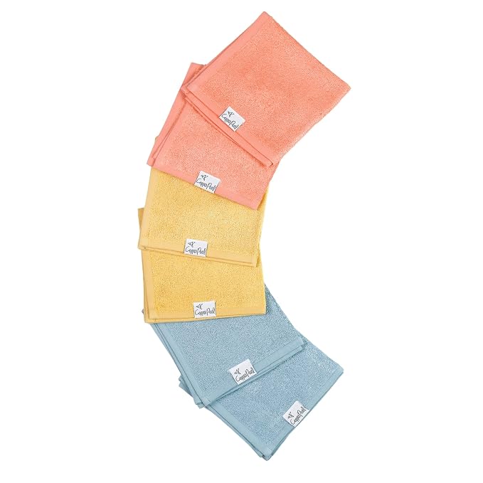 Copper Pearl 6 Ultra Soft Baby Bath Washcloths Premium Large Soft Piper 11" x by CopperPearl