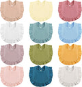 JaGely 12 Pieces Baby Muslin Bibs Bandana Drool Bibs by JaGely