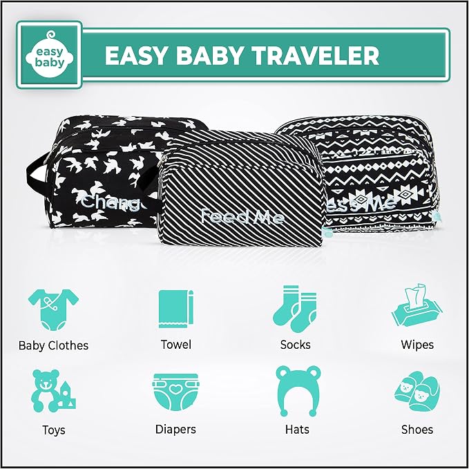 Easy Baby - Diaper, and Supplies - Organizer Pouches and Changing Pad - Change - Image 2