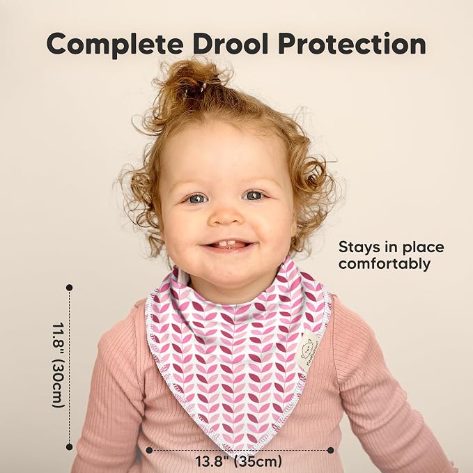 KeaBabies 8-Pack Organic Baby Bandana Bibs - Image 5