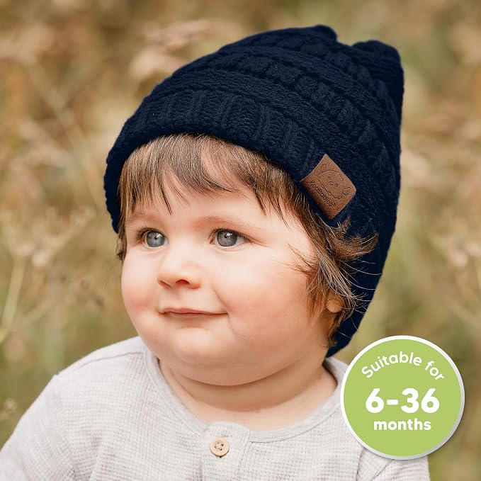 KeaBabies 3-Pack Baby Beanies for Boys, Girls - Image 2