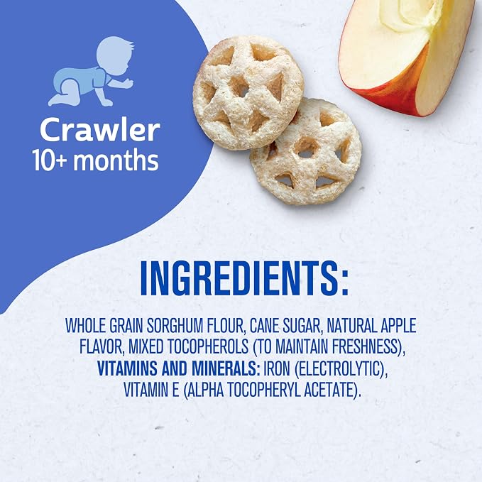 Gerber Baked Teether Wheels, Apple Harvest Crunchy Teether Snack, Baby Crackers - Image 8