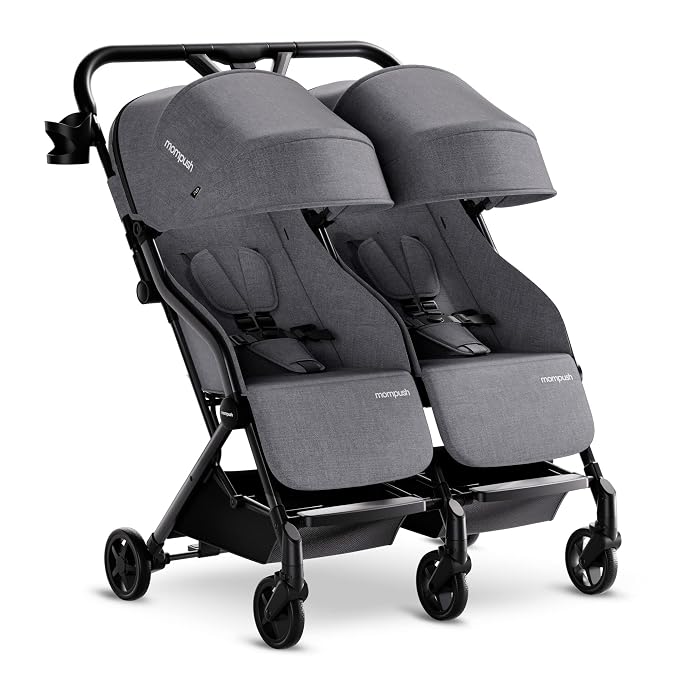 Mompush Lithe Double Stroller, Lightweight Side by Side Stroller by mompush