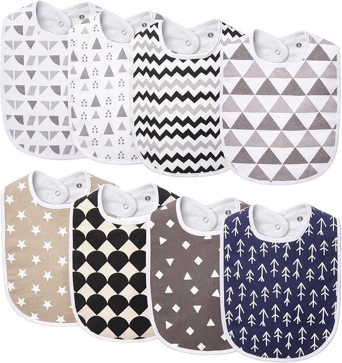 Lilian&Gema Baby Bibs 8 Pack Baby Drool Bibs by LilianGema