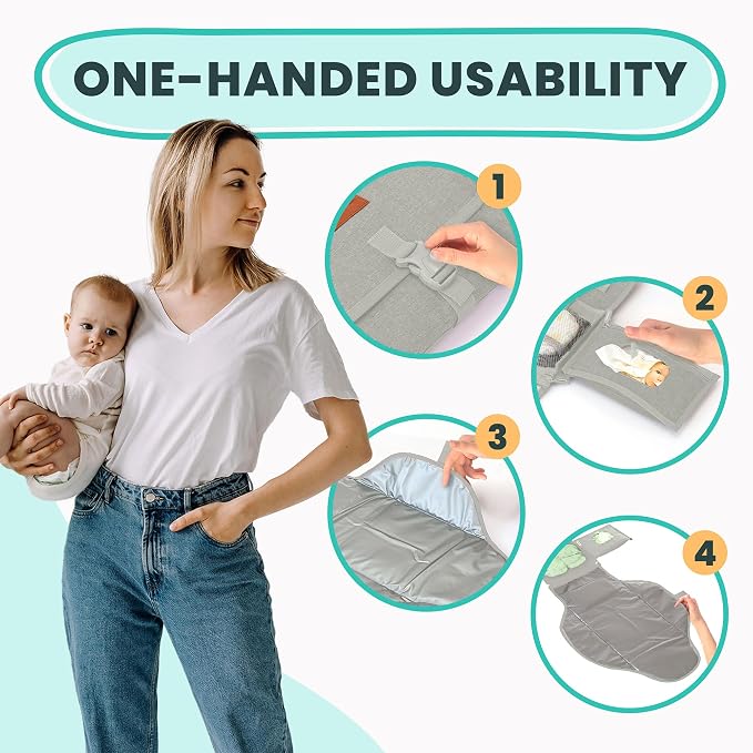Portable Changing Pad for Baby, Travel Diaper Changing Pad for Newborn - Image 9