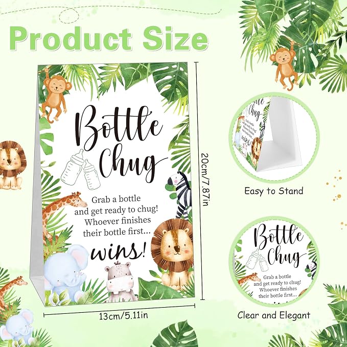 TrelaCo Bottle Chug Baby Shower Game 20 Pcs Baby Bottles Shower Favor - Image 2