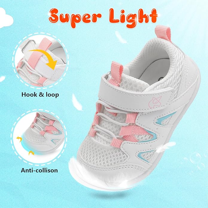 LeIsfIt Baby Shoes Boys Girls First Walking Shoes Non-Slip Toddler Breathable - Image 3