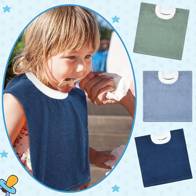 Foaincore 6 Pcs Pullover Baby Bibs Cotton Terry Toddler Absorbent Infant - Image 6