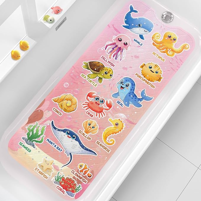 XIYUNTE Baby Bath Mat for Tub Non Slip Kids Bath Mat by XIYUNTE