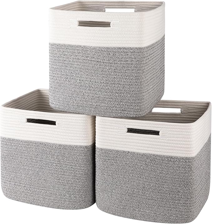 OIAHOMY 13 Kallax Inch Cube Storage Bins, Kallax Insert Storage Baskets by MasterofSpaceOptimization