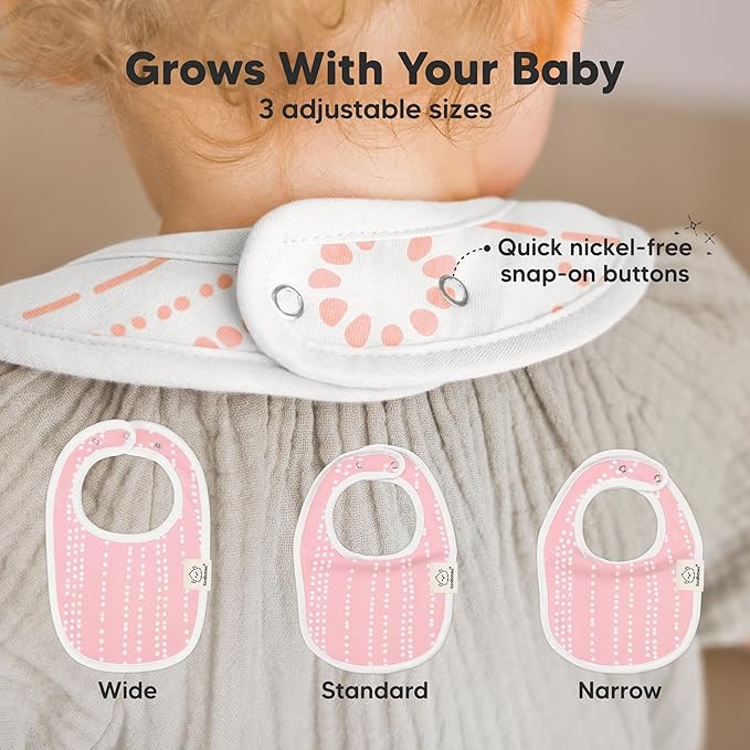 8-Pack Organic Baby Bibs for Boys, Girls - Image 4