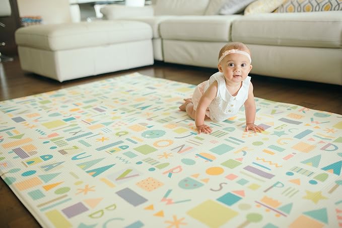 Baby Care Play Mat 82'' x 55'' Original One-Piece Reversible Rollable - Image 4