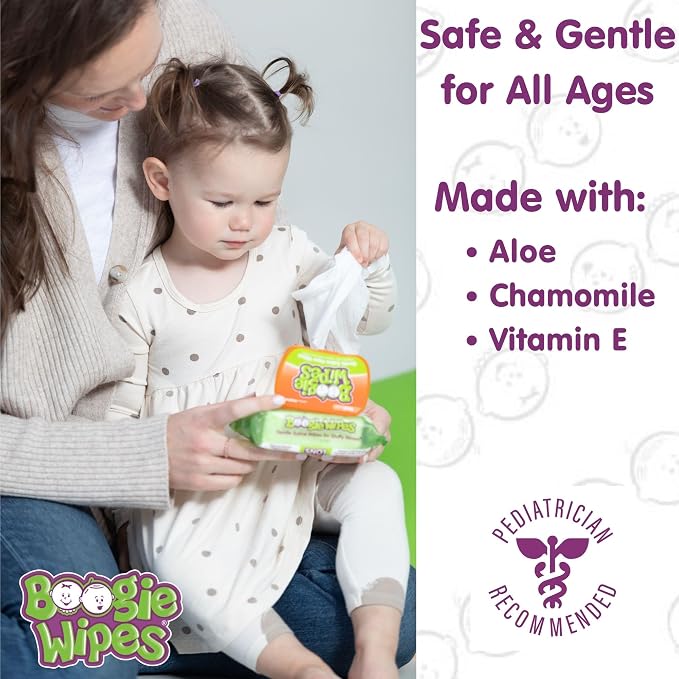 Baby Saline Wipes by Boogie for Face, Body & Nose, Made - Image 3