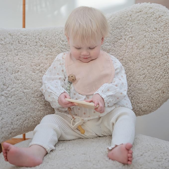 mushie Muslin Baby Bib | Soft Cotton - Image 3