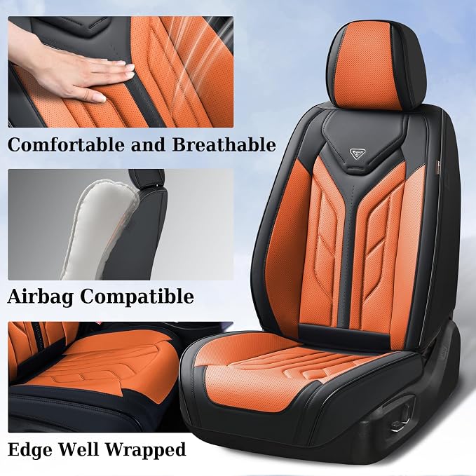 Coverado Car Seat Covers Full Set, Automotive Seat Covers Car Seat Protector - Image 3