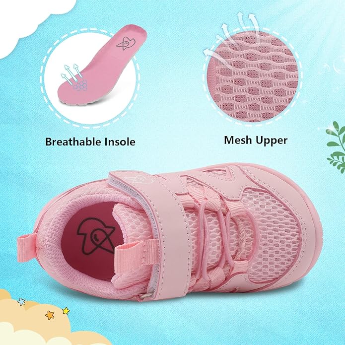 LeIsfIt Baby Shoes Boys Girls First Walking Shoes Non-Slip Toddler Breathable - Image 2