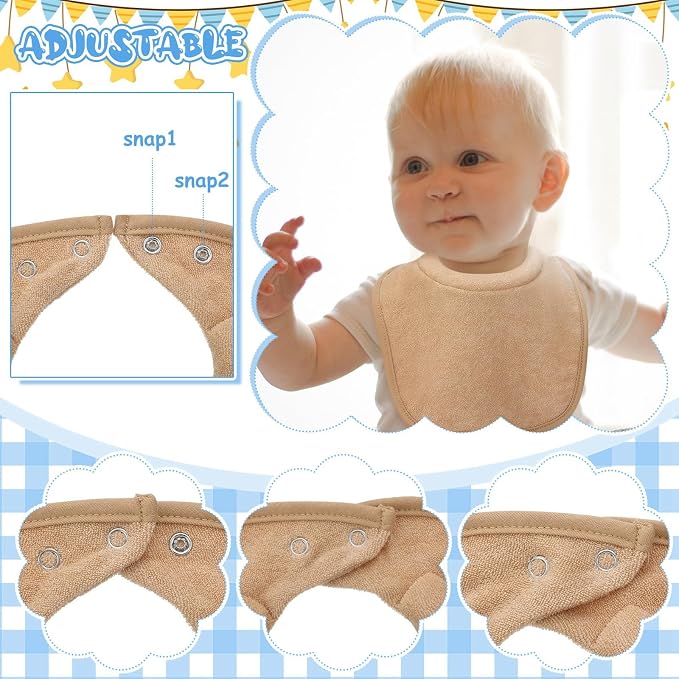 4 Pcs Baby Feeding Bibs for Drooling and Teething Comfi Neck Baby Bib - Image 3