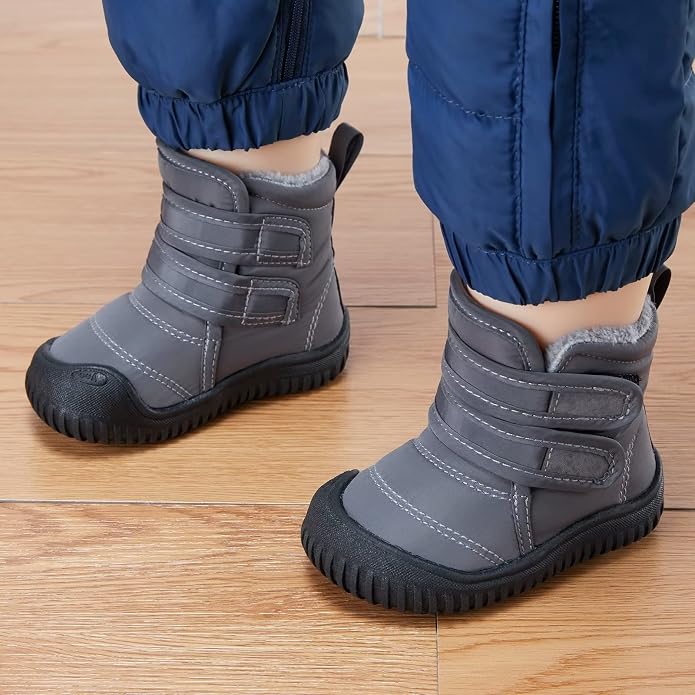 BMCiTYBM Toddler Baby Snow Boots Winter Shoes Boys Girls Cold Weather Baby Faux - Image 2
