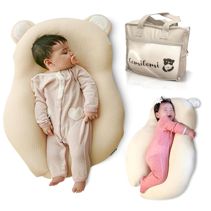 Baby Pillow Anti-Roll, and Tummy Time Features, 3D Air Mesh Fabric by Unknown