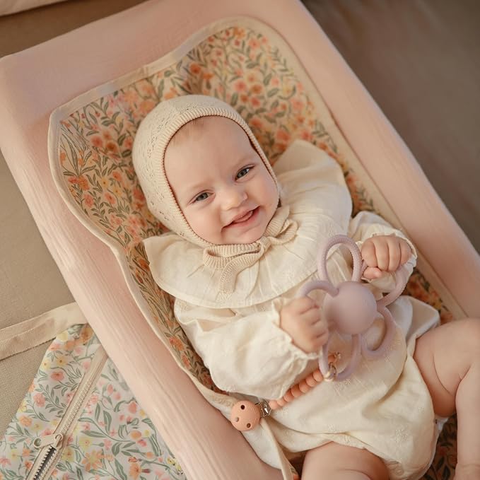 mushie Waterproof Changing Pad Liners | 100% Organic Cotton | Set of 3 - Image 5