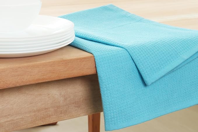 PurpleEssences Waffle Weave Kitchen Towel, 100% Cotton - Image 5