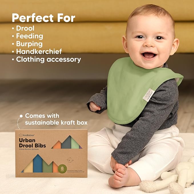 8-Pack Organic Baby Bibs for Boys, Girls - Image 7