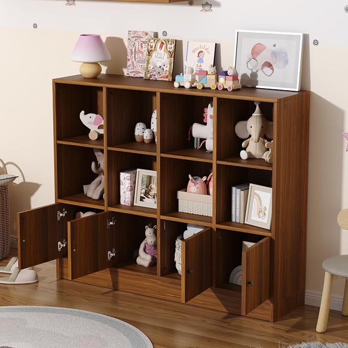 Brown Bookshelf, Wood Bookcase - Image 6