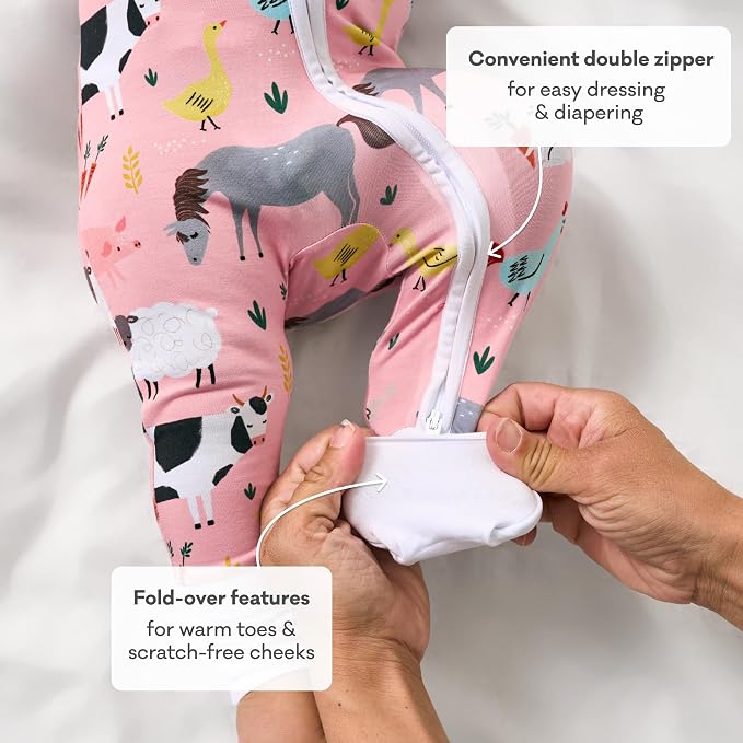 Little Sleepies Pajamas for Baby Boys & Girls, Viscose from Bamboo Baby Pajamas - Image 4