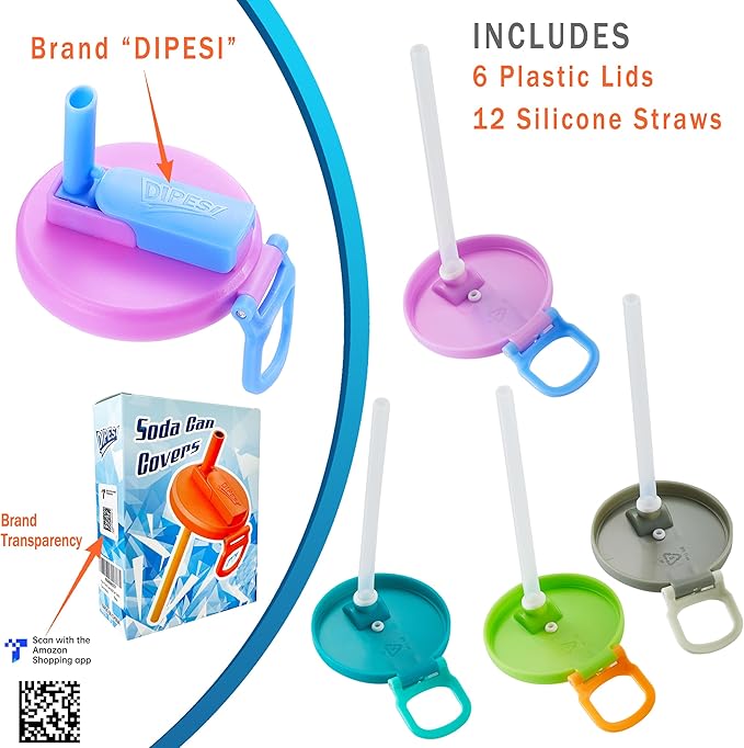 6 pack 6 color Soda Can Lids - Image 3