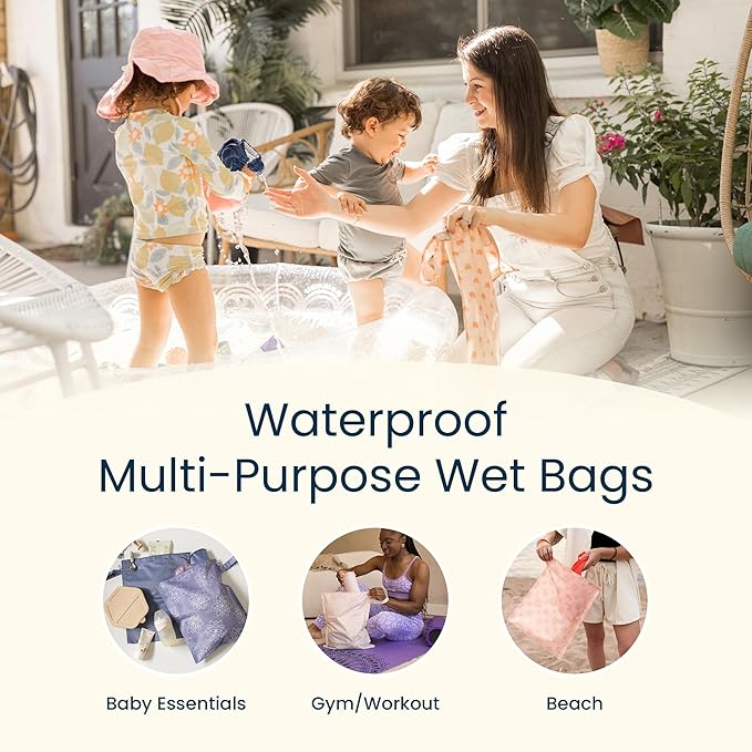Tiny Twinkle Wet Dry Bag – 2 Pack Reusable Waterproof & Mess Proof Wet Bags - Image 2