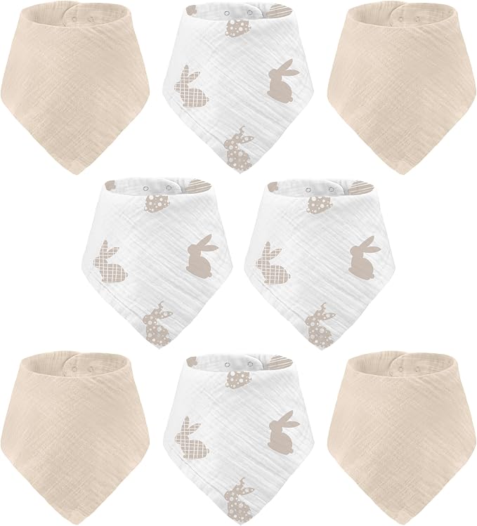 Muslin Baby bibs for drooling and teething, 100% cotton, Bibs for baby girl - Image 9