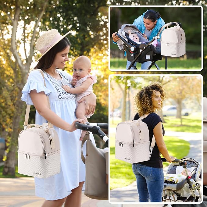 Breastmilk Cooler Bag with Ice Pack Fits 6 Baby Bottles up to 9 Ounce, Breast - Image 7